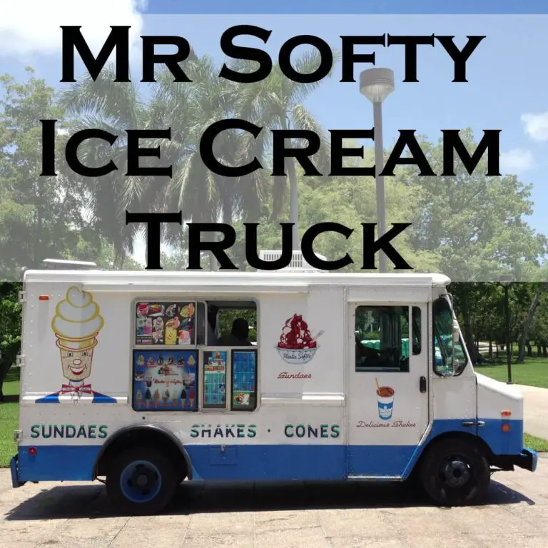 Mr Softy Ice Cream Truck Serving Ice Cream