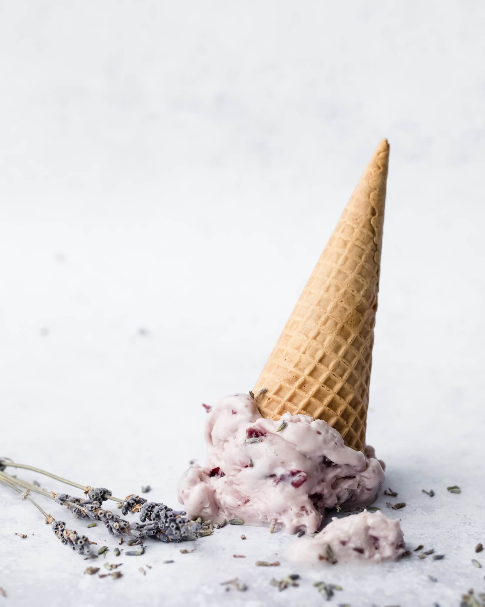 Lavender Ice Cream Recipe - Serving Ice Cream